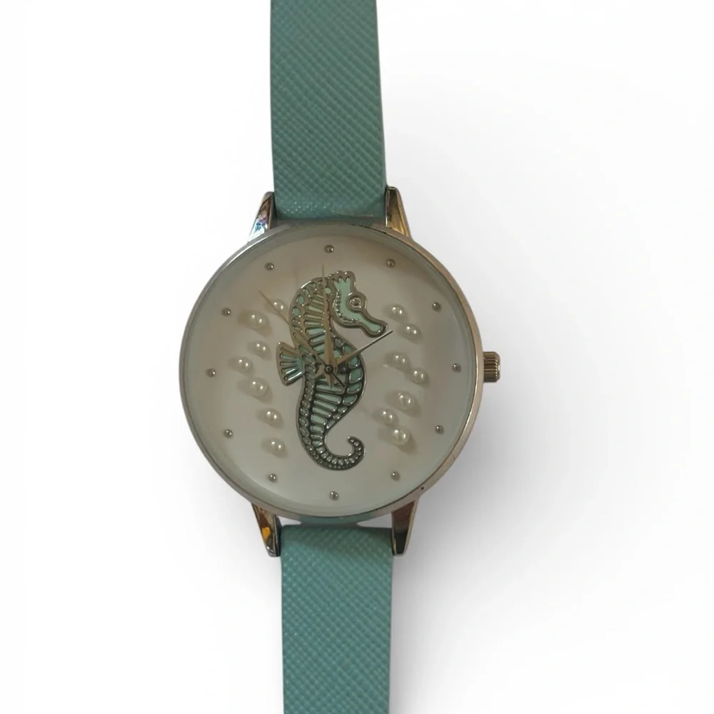 Charming Charlie Seahorse & Pineapple Watches- Set of 2 needs batteries